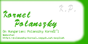 kornel polanszky business card